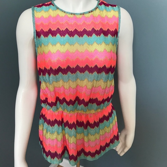 ASOS gorgeous neon tank coral, plum, aqua & yellow - Picture 1 of 6